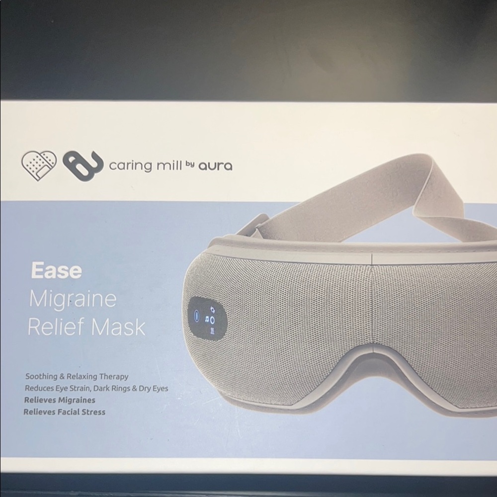 Aura Gray Caring Mill Ease Migraine Relief Mask. Never Used.